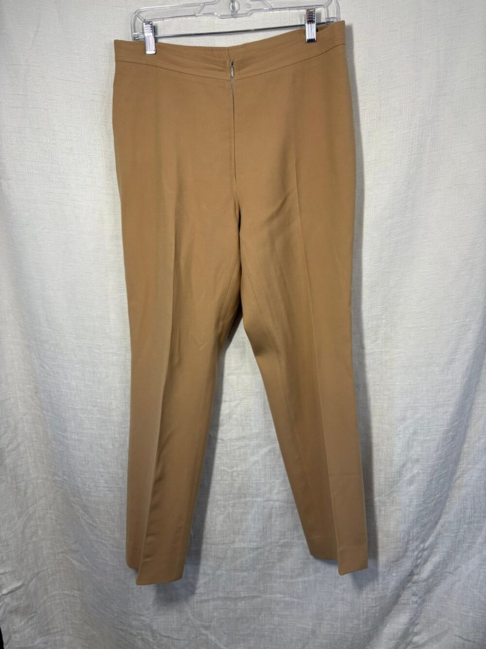 Dries Van Noten 100% Wool Tailored Trousers, Belgium Made, Camel, Classic Slacks